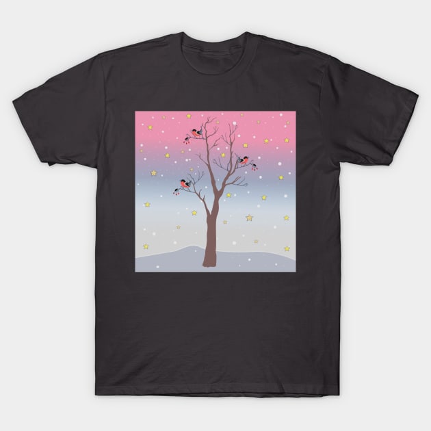 Bird Tree T-Shirt by KristinaStellar 